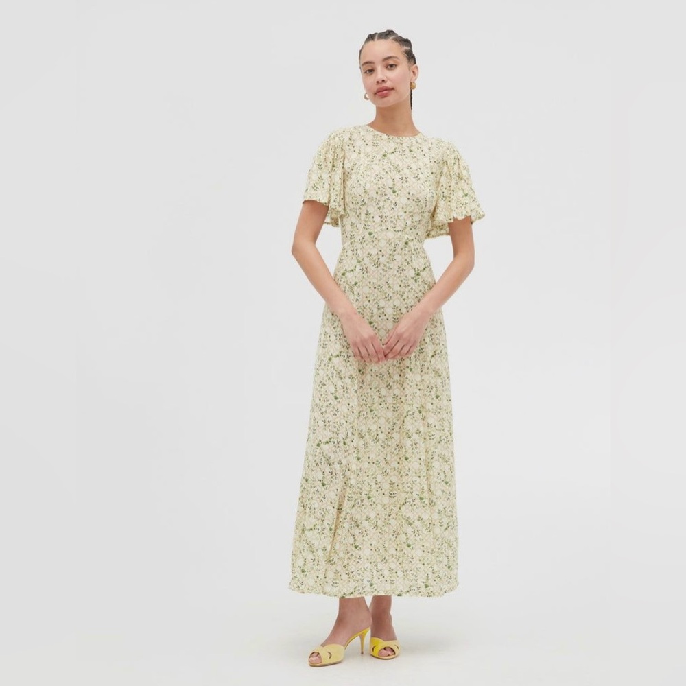 Hill House - The Dominique Dress - Vine Basketweave in butter yellow